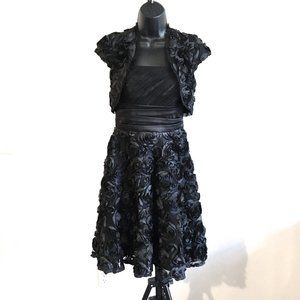 WHBM White House Black Market 2 Piece Floral Ribbon Dress XXS 001 NWOT